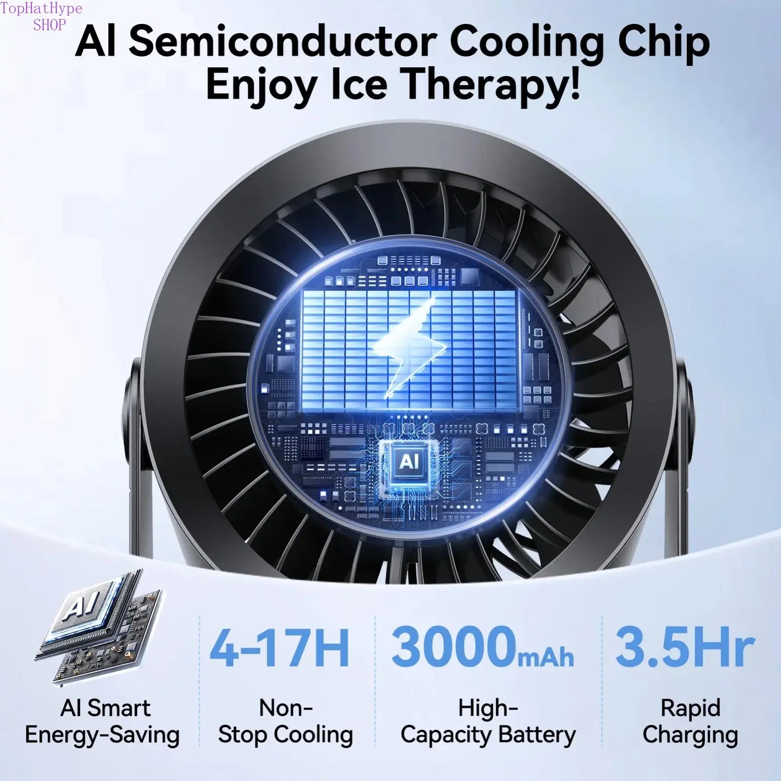 Stay Cool Anywhere: Versatile Rechargeable USB Desk Fan with 100 Speeds, 360° Rotation, and Wall-Mounted Convenience for Your Home or Office