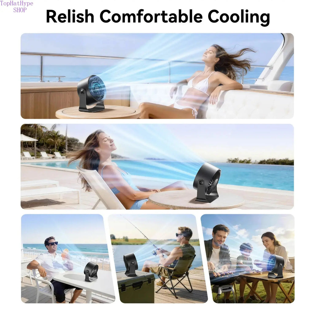 Stay Cool Anywhere: Versatile Rechargeable USB Desk Fan with 100 Speeds, 360° Rotation, and Wall-Mounted Convenience for Your Home or Office
