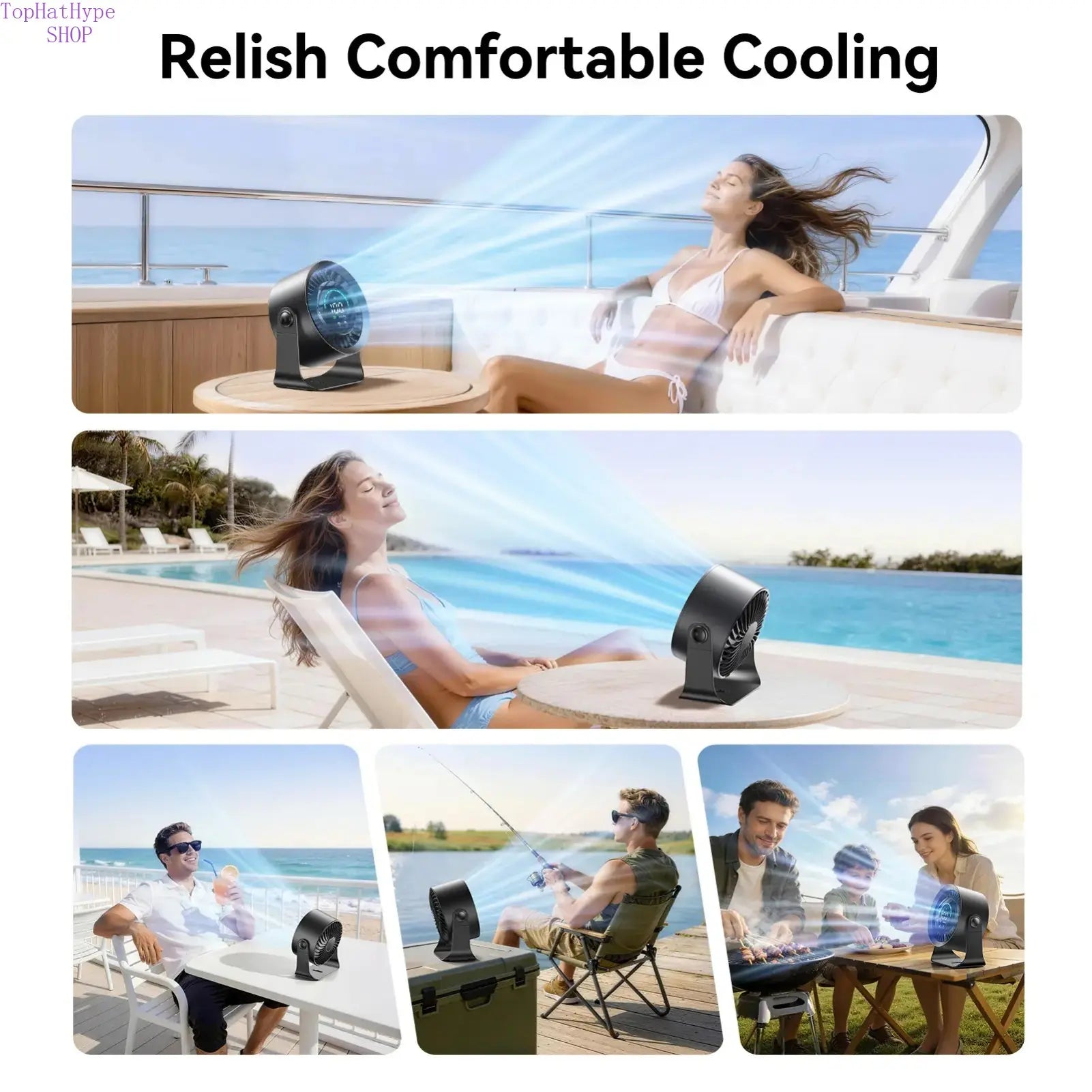 Stay Cool Anywhere: Versatile Rechargeable USB Desk Fan with 100 Speeds, 360° Rotation, and Wall-Mounted Convenience for Your Home or Office