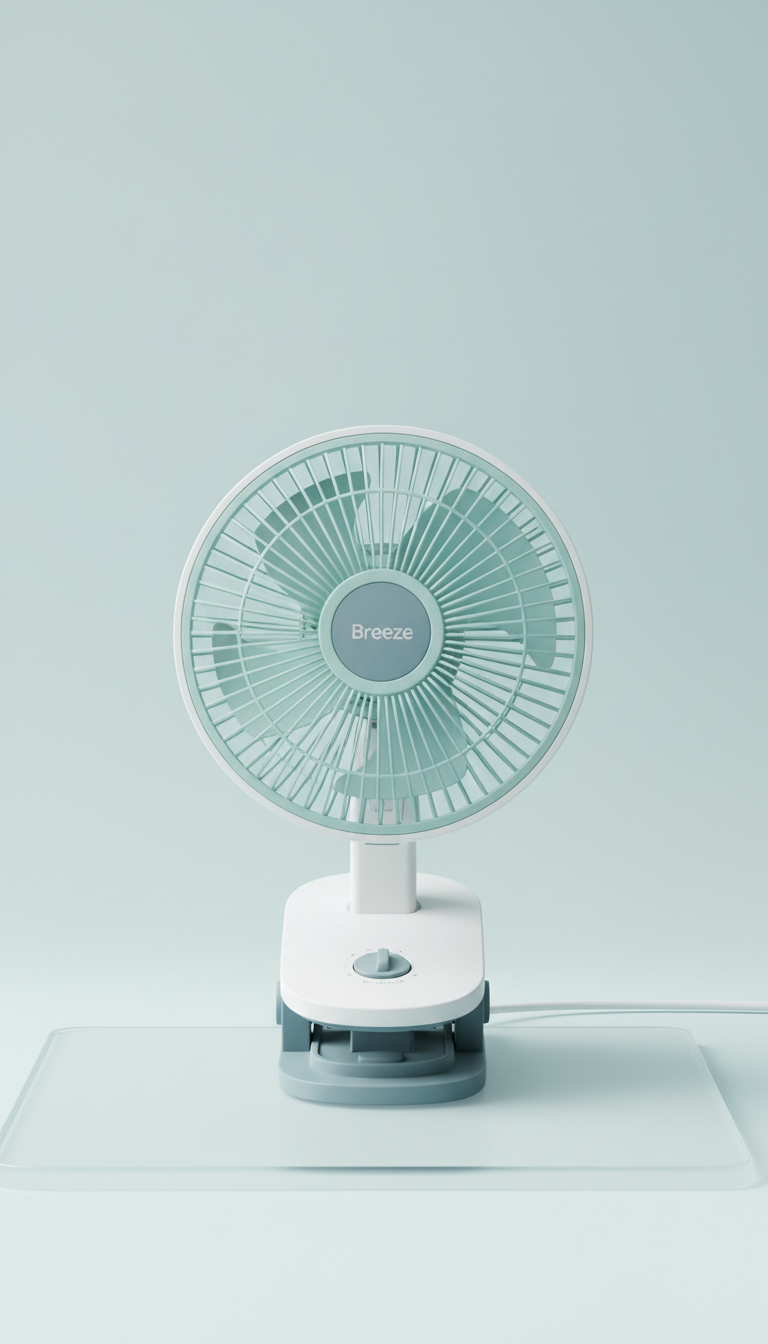 Breeze Clip-On Desk Fan Flexible Mount