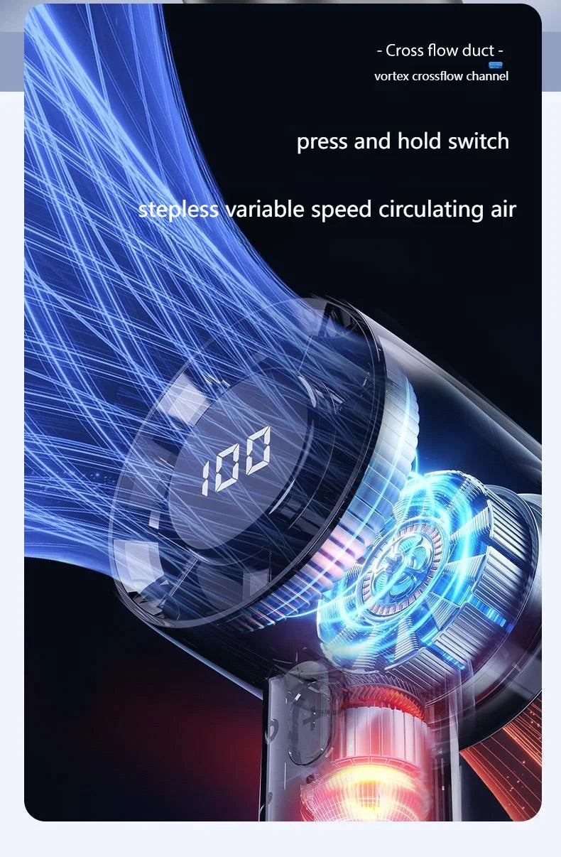 Portable Mini Handheld Fan with LED Display