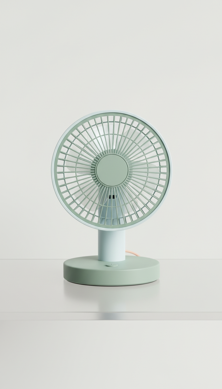 Aura Mini Table Fan Sleek Plastic