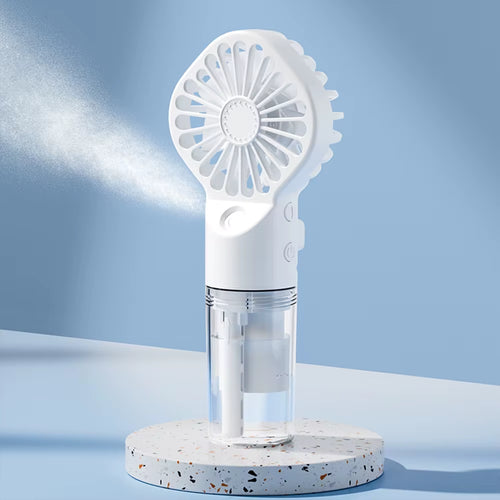 Stay Cool and Hydrated Anywhere with Our Portable USB Rechargeable Handheld Humidifier Fan