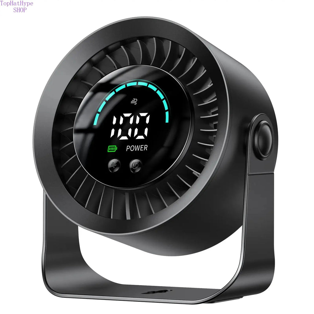Stay Cool Anywhere: Versatile Rechargeable USB Desk Fan with 100 Speeds, 360° Rotation, and Wall-Mounted Convenience for Your Home or Office