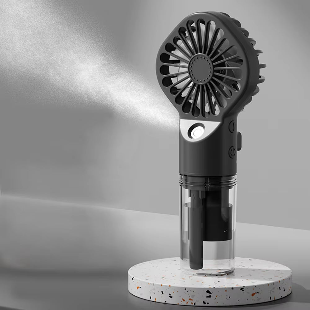 Stay Cool and Hydrated Anywhere with Our Portable USB Rechargeable Handheld Humidifier Fan