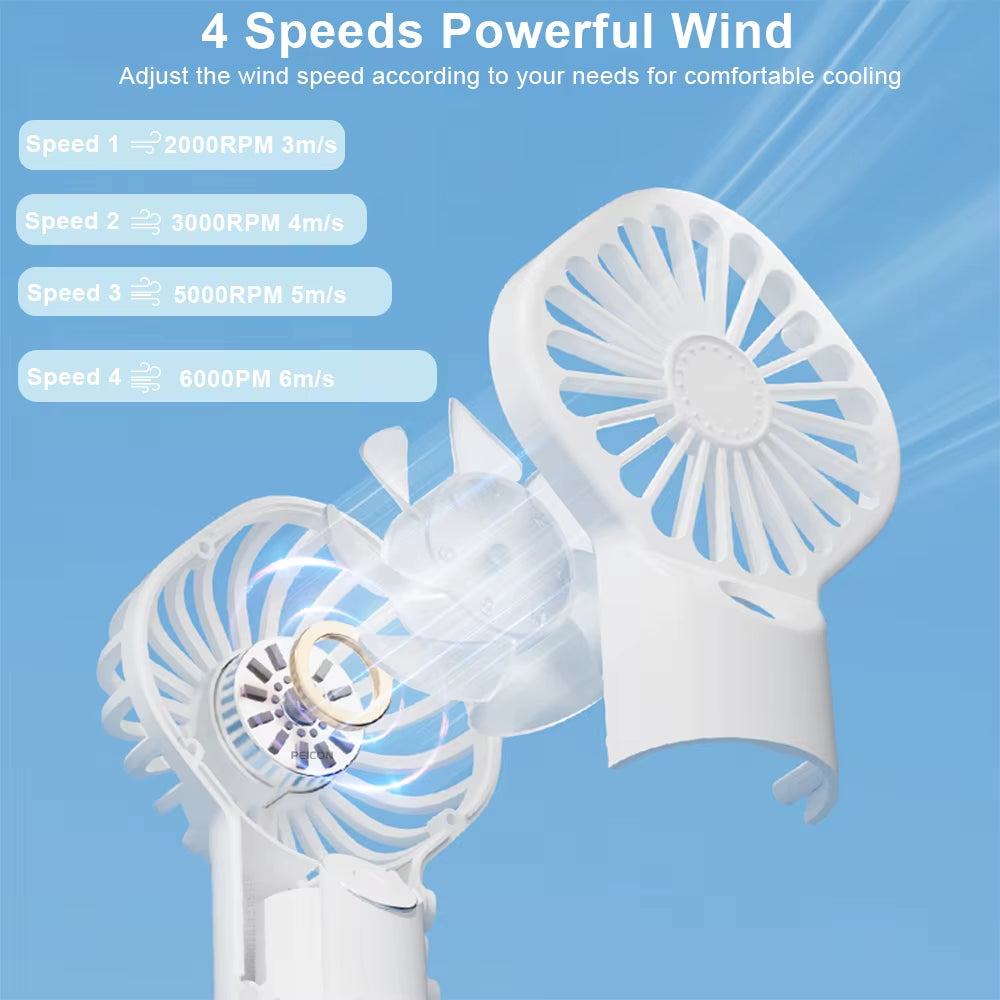 Stay Cool and Hydrated Anywhere with Our Portable USB Rechargeable Handheld Humidifier Fan