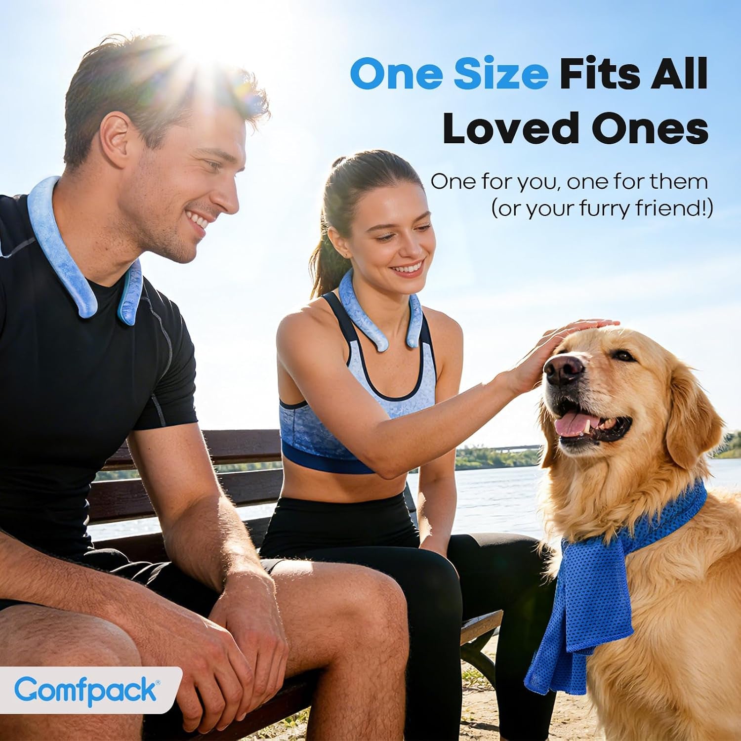 2-Pack Reusable Neck Cooling Tubes with Cooling Towels for Warm Weather | Instant Cooling Solution at 64°F for Outdoor Activities, Sports, Gardening, and Hot Flashes